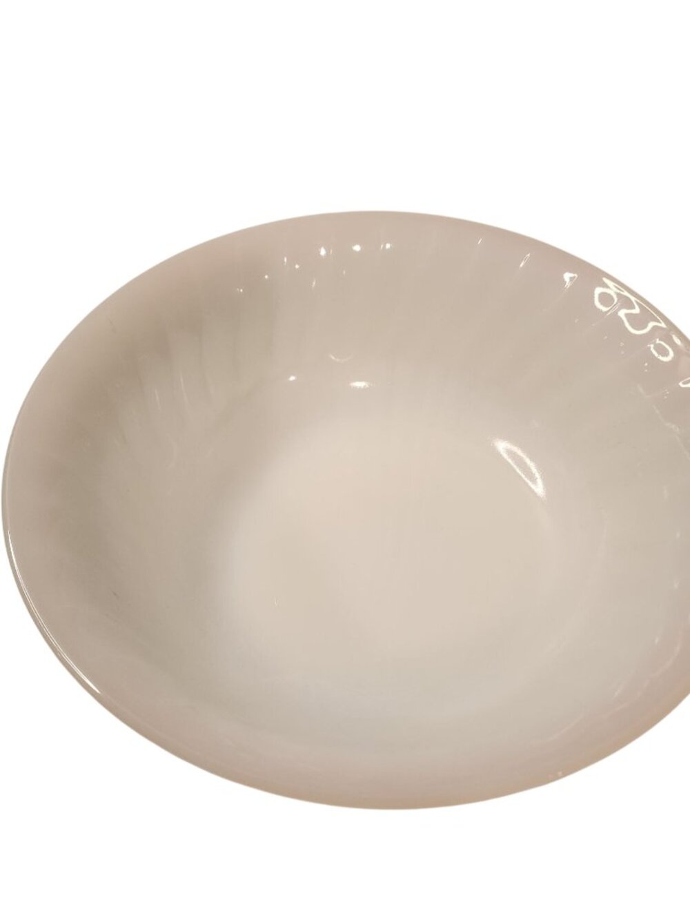 Fire King Pink Tint Swirl Vegetable Serving Bowl